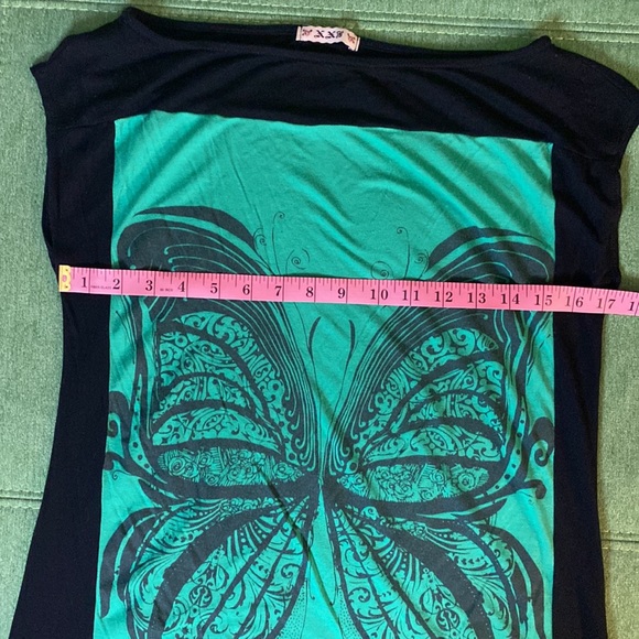 Forever 21 vintage Butterfly card tunic - Picture 5 of 6